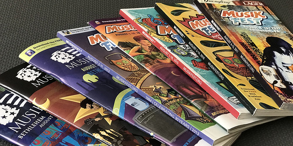 A collection of Musikfest Programs