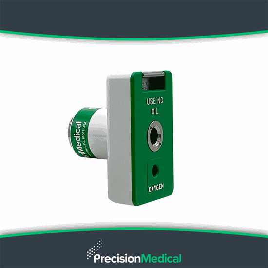 Animations rotating through five different oxygen fittings before stopping on one. The title reads: Name That Fitting.